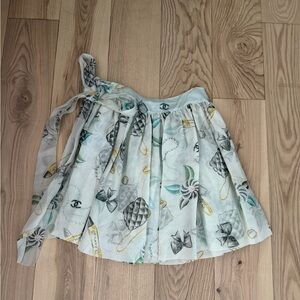 CHANEL Floral and Print silk Skirt